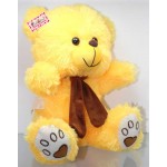 Yellow Puchi Teddy Bear wearing Muffler