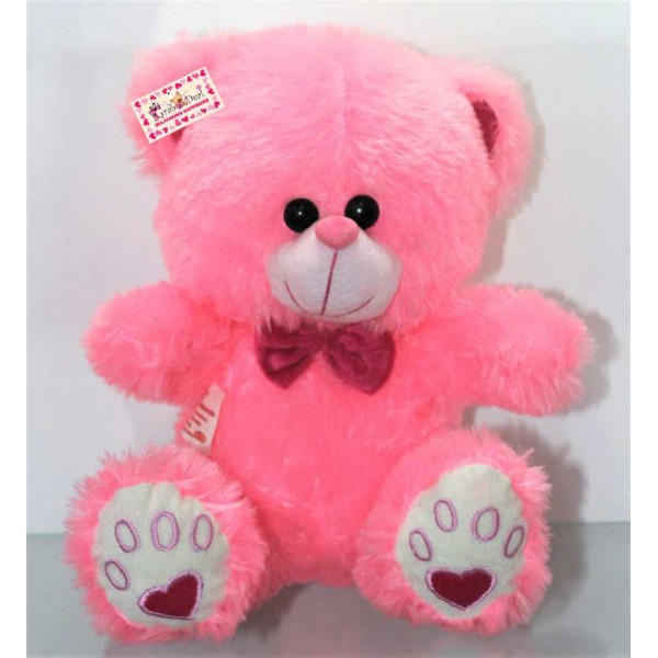 Pink Puchi Teddy Bear with a Bow