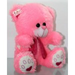 Pink Puchi Teddy Bear wearing Muffler