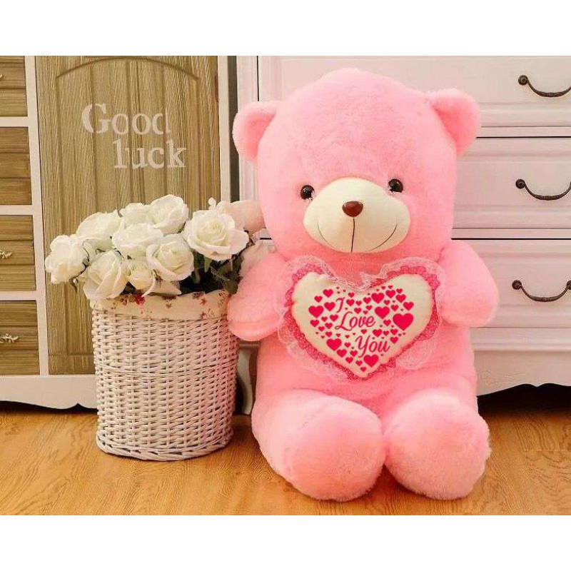 pink love teddy bear