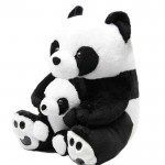 Cute Black and White Mumma Baby Panda Plush Animal Soft Toy Teddy Bear