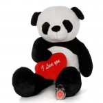 Super Giant 7 Feet Bao Panda Teddy Bear Soft Toy with Red I Love You Heart