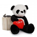 Giant 5 Feet Mei Panda Teddy Bear Soft Toy with Big I Love You Heart