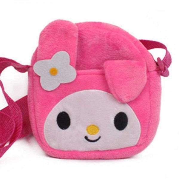 Pink Bunny Melody Sling Baby Bag Stuffed Soft Plush Toy