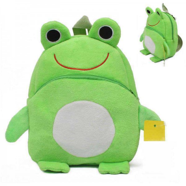 Green Frog Baby Bag Stuffed Soft Plush Toy