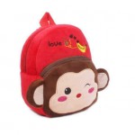 Red and Brown Monkey Baby Bag Stuffed Soft Plush Toy
