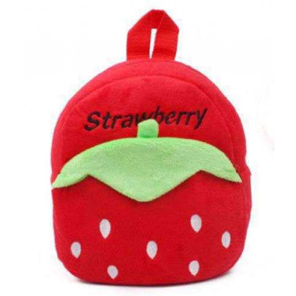 Red Strawberry Style Baby Bag Stuffed Soft Plush Toy