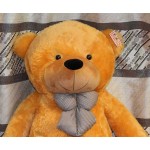 5 Feet Golden Brown Teddy Bear with a Bow