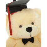 2 feet big peach teddy bear with Graduation Cap and a Scroll