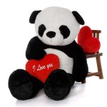 Super Giant 7 Feet Bao Panda Teddy Bear Soft Toy with Red I Love You Heart