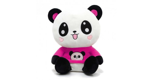 Buy Cute Happy Panda wearing beautiful Dark Pink Baby Panda T-shirt ...