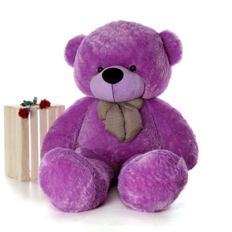 Buy Super Giant 7 Feet Purple Bow Teddy Bear Soft Toy Online at Lowest ...