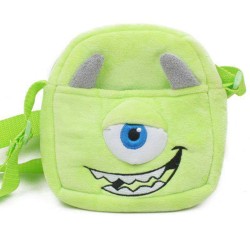 Green One Eyed Monster Sling Baby Bag Stuffed Soft Plush Toy