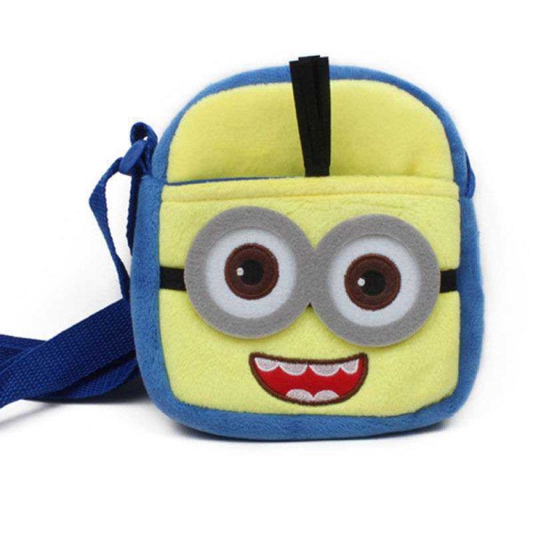 Yellow Smiley Glasses Sling Baby Bag Stuffed Soft Plush Toy