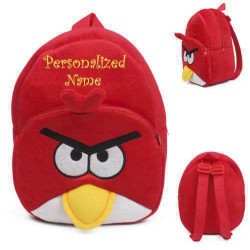Personalized Red Bird Baby Bag Stuffed Soft Plush Toy
