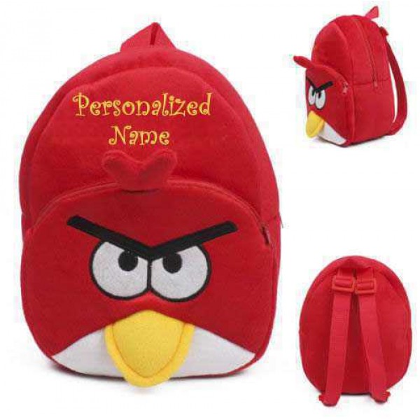 Personalized Red Bird Baby Bag Stuffed Soft Plush Toy
