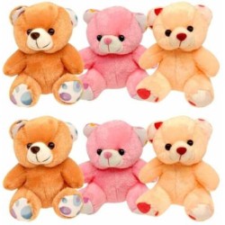 Assorted Pack of 6 Baby Teddy Bear Soft Toy